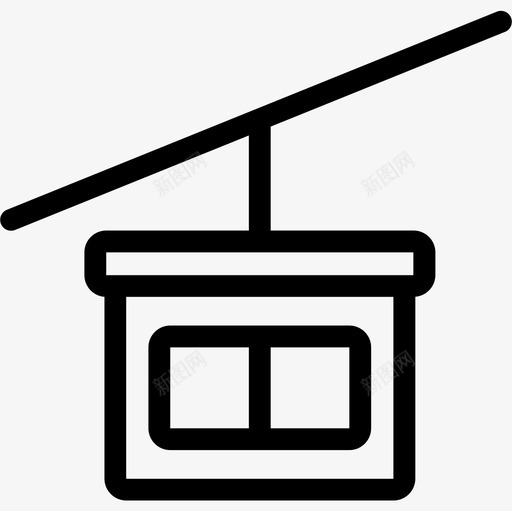 缆车车厢运输和车辆3直线图标svg_新图网 https://ixintu.com 直线 缆车车厢 运输和车辆3