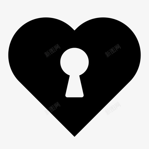 心形挂锁爱情情人节图标svg_新图网 https://ixintu.com 心形挂锁 情人节 情人节心形 爱情