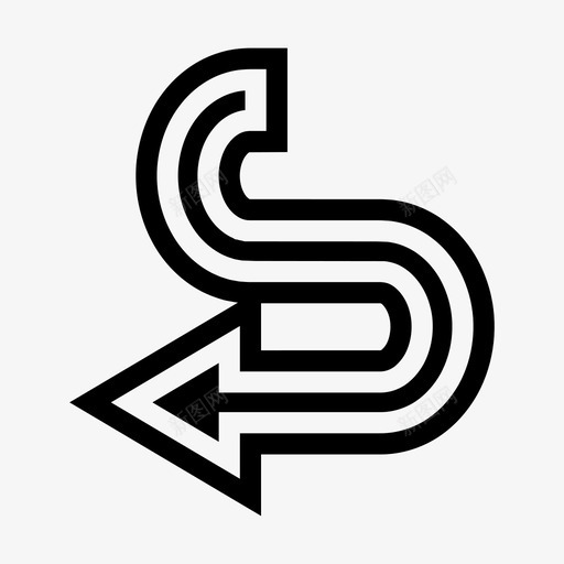 箭头折弯方向图标svg_新图网 https://ixintu.com 左 折弯 方向 箭头 箭头双线