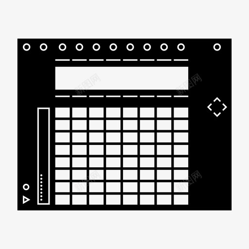 数码乐器电子音乐图标svg_新图网 https://ixintu.com 数码乐器 电子 软件 音乐 音乐制作 音序器