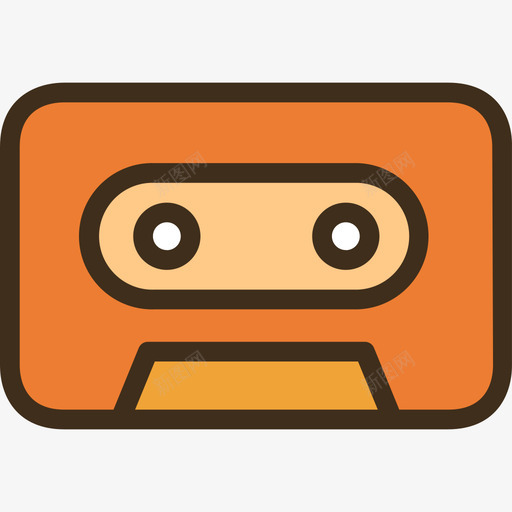 盒式磁带hipster9线性颜色图标svg_新图网 https://ixintu.com hipster9 盒式磁带 线性颜色