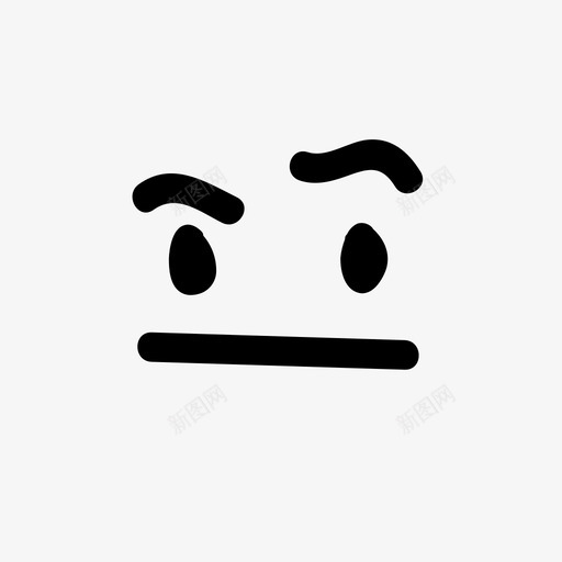 不同意表情符号图标svg_新图网 https://ixintu.com 不同意 表情符号