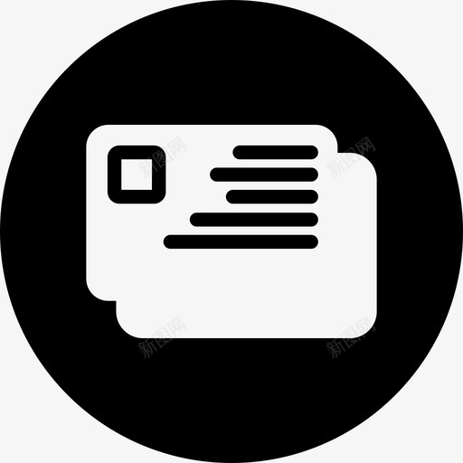 邮政卡明信片夏季圆形填充图标svg_新图网 https://ixintu.com 夏季圆形填充 明信片 邮政卡