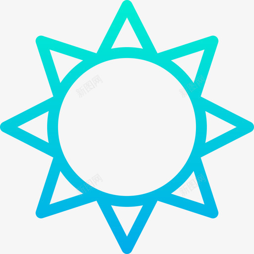 太阳自然60度梯度图标svg_新图网 https://ixintu.com 太阳 梯度 自然60度