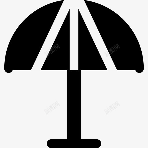 雨伞夏季15填充图标svg_新图网 https://ixintu.com 填充 夏季15 雨伞