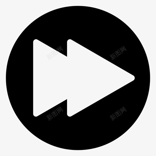 快进音频跳过图标svg_新图网 https://ixintu.com 快进 视频 跳过 音频