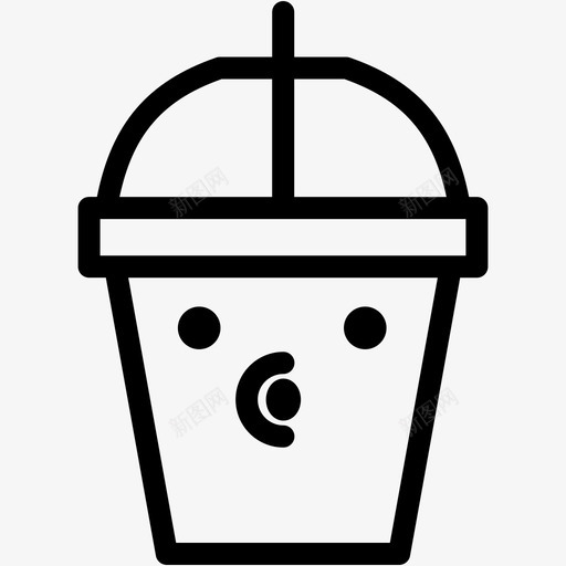 吹饮料杯子图标svg_新图网 https://ixintu.com 吹 情绪 杯子 表情符号 饮料 饮料表情线