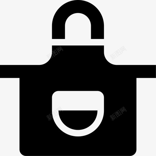围裙烧烤15填充图标svg_新图网 https://ixintu.com 围裙 填充 烧烤15