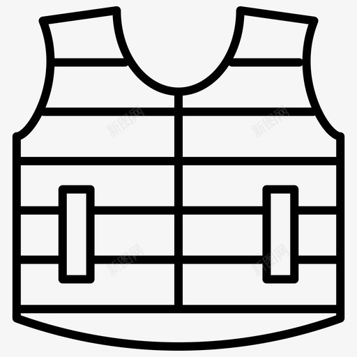 无袖外套时尚与服装薄图标svg_新图网 https://ixintu.com 无袖外套 时尚与服装薄