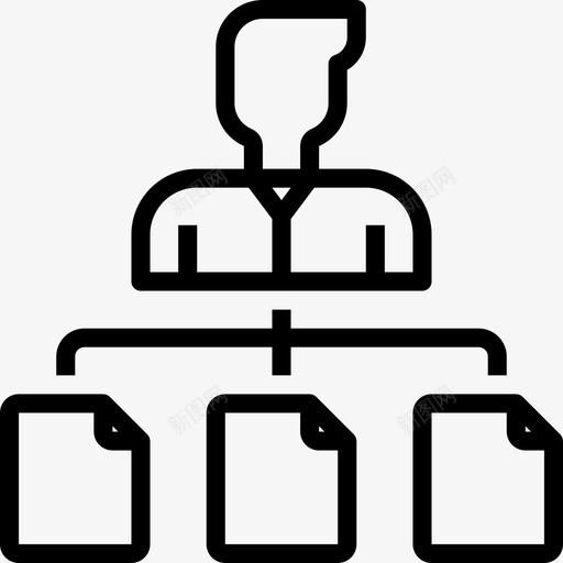 寻找工作工作和人力资源直线图标svg_新图网 https://ixintu.com 寻找工作 工作和人力资源 直线