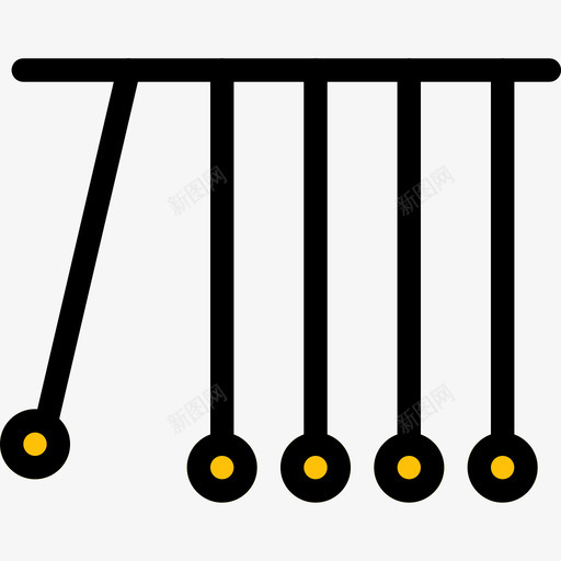 牛顿摇篮科学51线性颜色图标svg_新图网 https://ixintu.com 牛顿摇篮 科学51 线性颜色