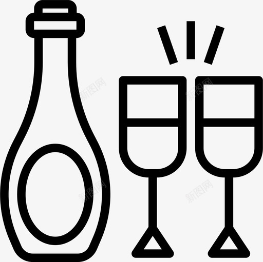 酒精婚礼126直系图标svg_新图网 https://ixintu.com 婚礼126 直系 酒精