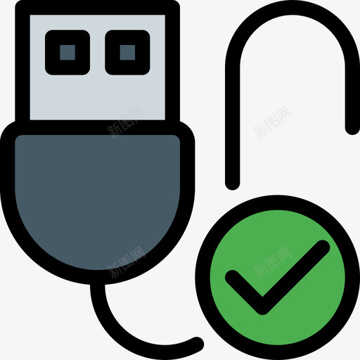 Usb台式电脑3台线颜色图标svg_新图网 https://ixintu.com Usb 台式电脑3台 线颜色