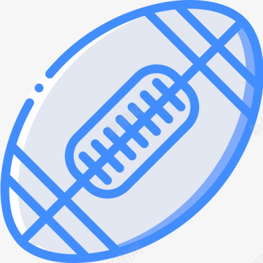 美式足球体育和游戏5蓝色图标图标