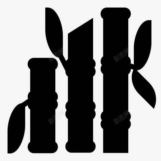 竹子中国新年农历图标svg_新图网 https://ixintu.com 中国新年 中国新年铭文 农历 植物 竹子 自然