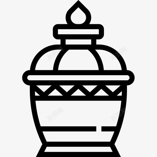 碗泰国符号2直线图标svg_新图网 https://ixintu.com 泰国符号2 直线 碗