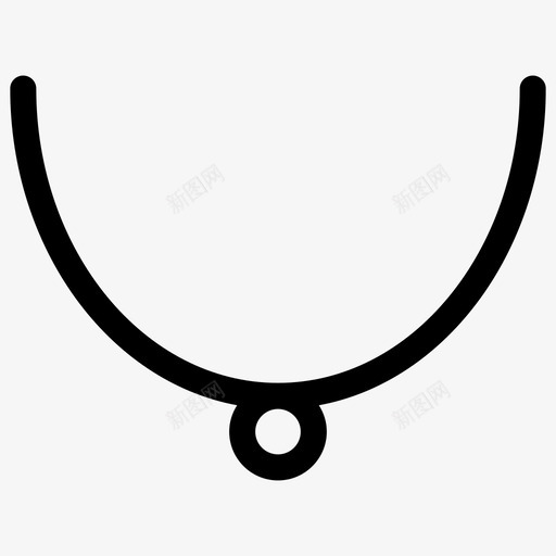 采购产品项链珠宝时装和服装轮廓图标svg_新图网 https://ixintu.com 时装和服装轮廓 珠宝 采购产品项链