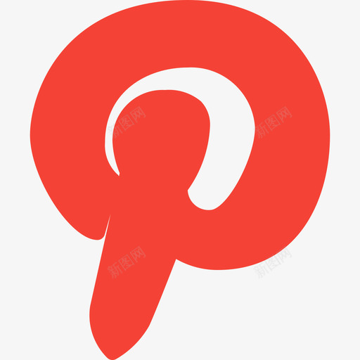 Pinterest社交媒体图标2扁平svg_新图网 https://ixintu.com Pinterest 扁平 社交媒体图标2