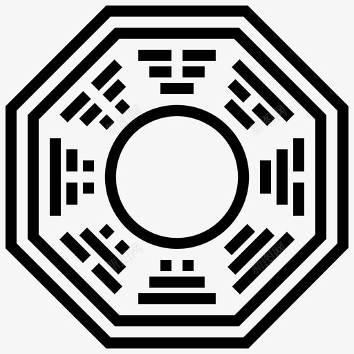 八卦镜春节农历图标svg_新图网 https://ixintu.com 八卦镜 农历 宗教 年画 护身符 春节