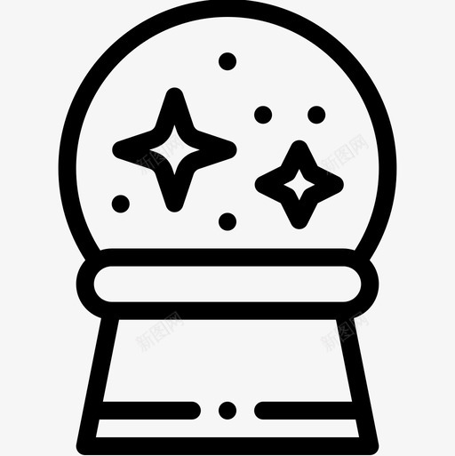 魔术球万圣节75直线型图标svg_新图网 https://ixintu.com 万圣节75 直线型 魔术球
