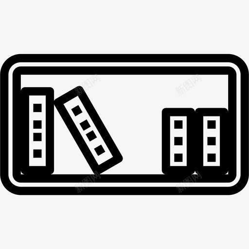 书架7号卧室直线型图标svg_新图网 https://ixintu.com 7号卧室 书架 直线型