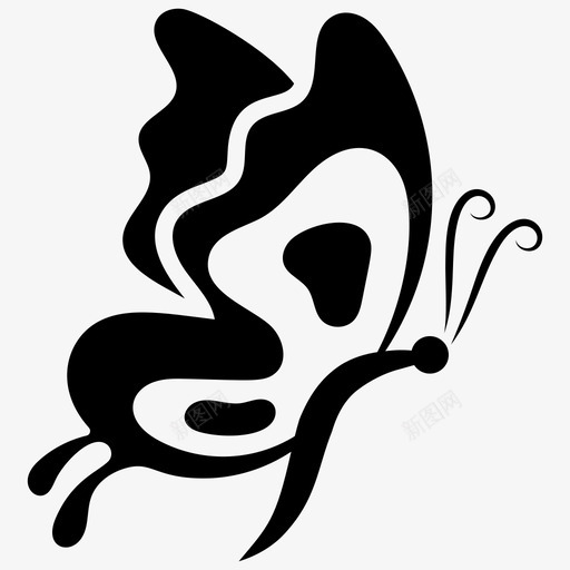 飞蝶蝴蝶图案蝴蝶符号图标svg_新图网 https://ixintu.com 恶魔 纹身 蝴蝶图案 蝴蝶符号 蝴蝶符号雕文图标 飞蝶