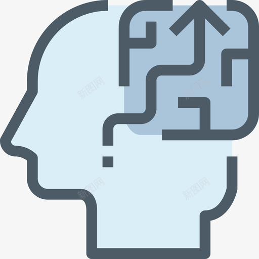头脑人类思维13线性颜色图标svg_新图网 https://ixintu.com 人类思维13 头脑 线性颜色