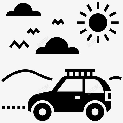 公路旅行汽车旅行私人旅行图标svg_新图网 https://ixintu.com 公路旅行 旅游 旅游字形矢量图标 汽车旅行 私人旅行