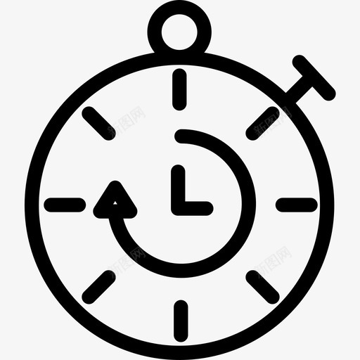 秒表健身74直线型图标svg_新图网 https://ixintu.com 健身74 直线型 秒表