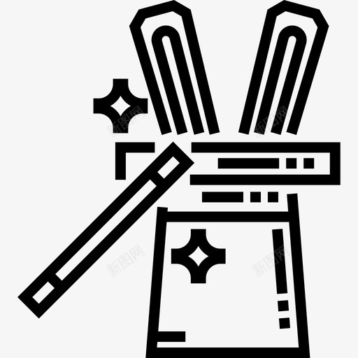 魔术帽游乐园27直线型图标svg_新图网 https://ixintu.com 游乐园27 直线型 魔术帽