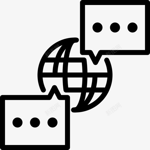 聊天交流108直系图标svg_新图网 https://ixintu.com 交流108 直系 聊天