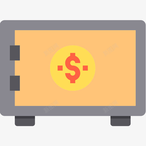 保险箱银行和金融21号扁平图标svg_新图网 https://ixintu.com 保险箱 扁平 银行和金融21号