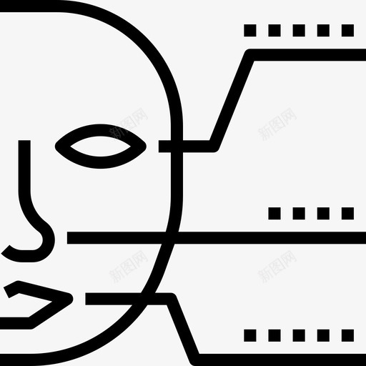 生物识别网络安全线性图标svg_新图网 https://ixintu.com 生物识别 线性 网络安全
