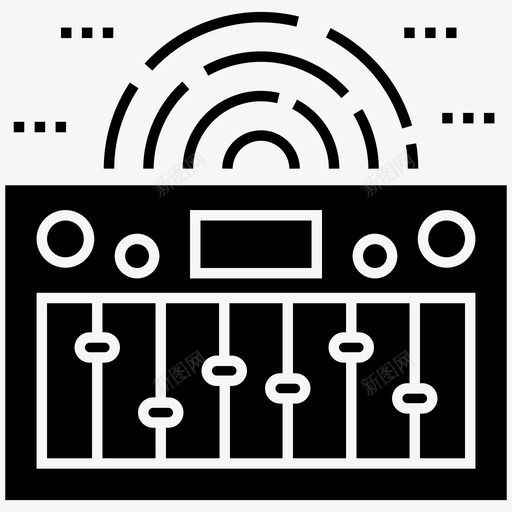 音乐均衡器音乐设置音轨图标svg_新图网 https://ixintu.com 声波 技术设备字形图标 调整后的声音 音乐均衡器 音乐设置 音轨