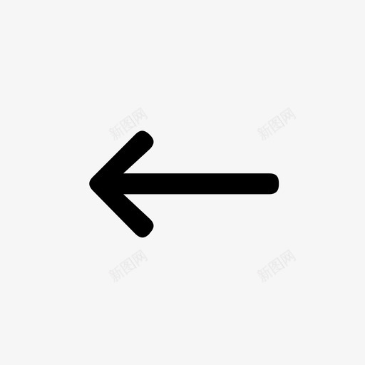 左箭头指路图标svg_新图网 https://ixintu.com 左箭头 指路