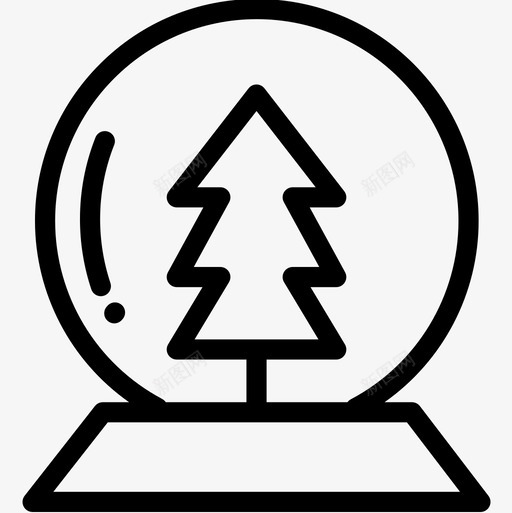 雪球假日37直线型图标svg_新图网 https://ixintu.com 假日37 直线型 雪球
