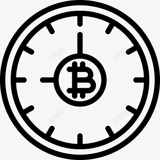时间就是金钱比特币42线性图标svg_新图网 https://ixintu.com 时间就是金钱 比特币42 线性