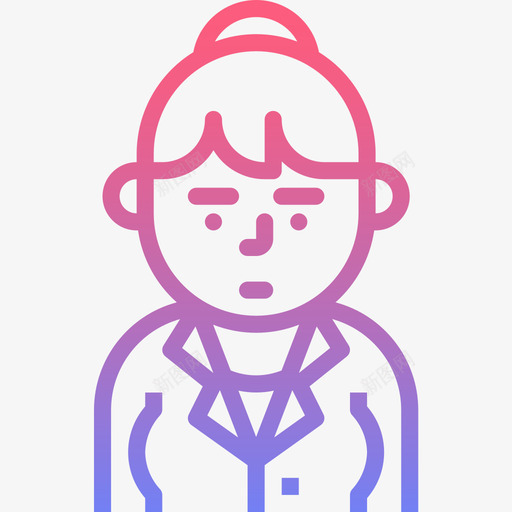 播音员职业女性化身5线性梯度图标svg_新图网 https://ixintu.com 播音员 线性梯度 职业女性化身5