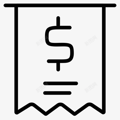 付款单美元符号货币图标svg_新图网 https://ixintu.com 付款单 发货帐单 收据 纸张 美元符号 货币