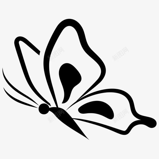 飞蝶蝴蝶图案蝴蝶符号图标svg_新图网 https://ixintu.com 恶魔 纹身 蝴蝶图案 蝴蝶符号 蝴蝶符号雕文图标 飞蝶