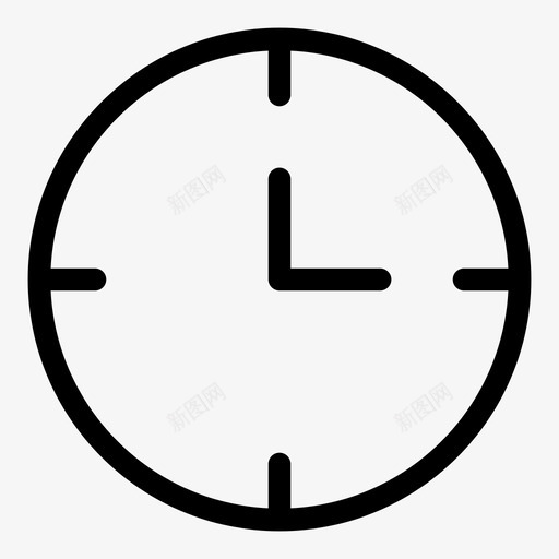 时钟大纲时间图标svg_新图网 https://ixintu.com 大纲 工具 工具和用具 必需品 时钟 时间