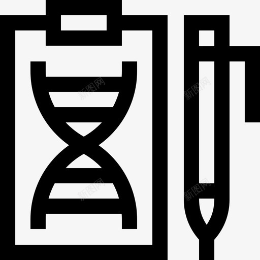 Dna生物学6线性图标svg_新图网 https://ixintu.com Dna 生物学6 线性