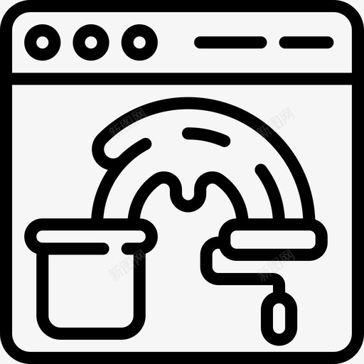 浏览器网页69线性图标svg_新图网 https://ixintu.com 浏览器 线性 网页设计69