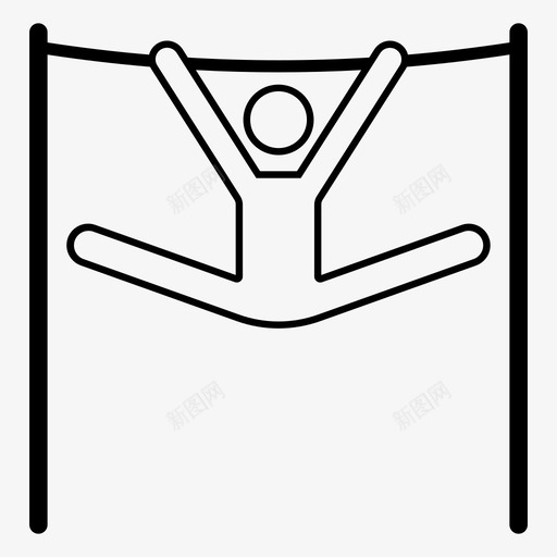 体操平衡锻炼图标svg_新图网 https://ixintu.com 体操 健身 奥运 平衡 锻炼