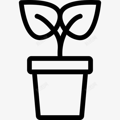 植物春季35线形图标svg_新图网 https://ixintu.com 春季35 植物 线形