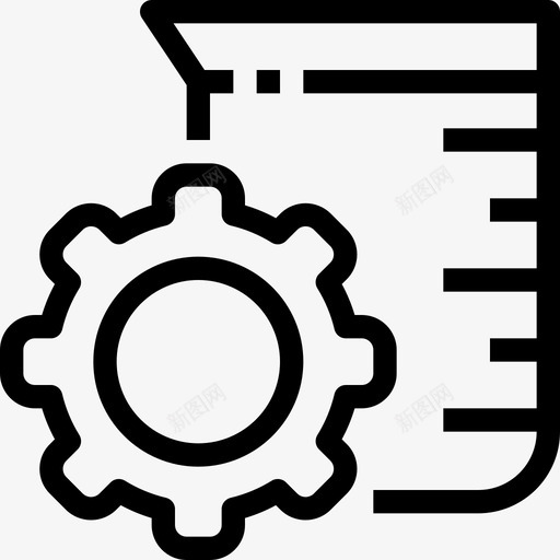 烧瓶科学44线性图标svg_新图网 https://ixintu.com 烧瓶 科学44 线性