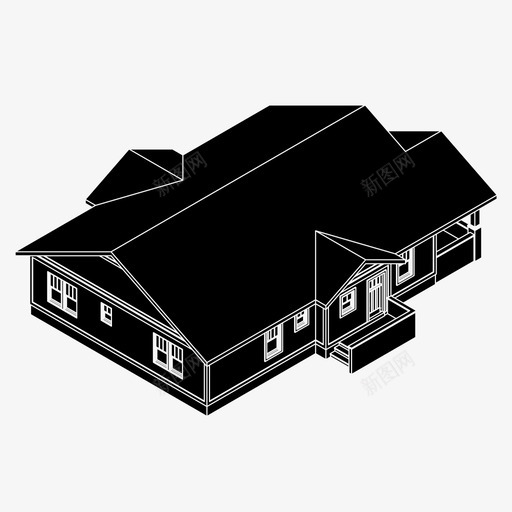 小屋建筑家图标svg_新图网 https://ixintu.com 家 小屋 建筑 真实状态