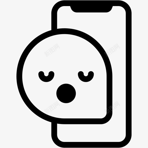 睡眠表情符号情绪图标svg_新图网 https://ixintu.com 信息 情绪 手机 智能手机 消息卷1表情线 睡眠 表情符号