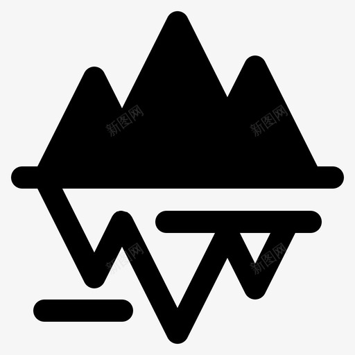 冰川融化北极格陵兰岛图标svg_新图网 https://ixintu.com 冰山 冰川融化 北极 格陵兰岛 绿色环保和全球变暖固体