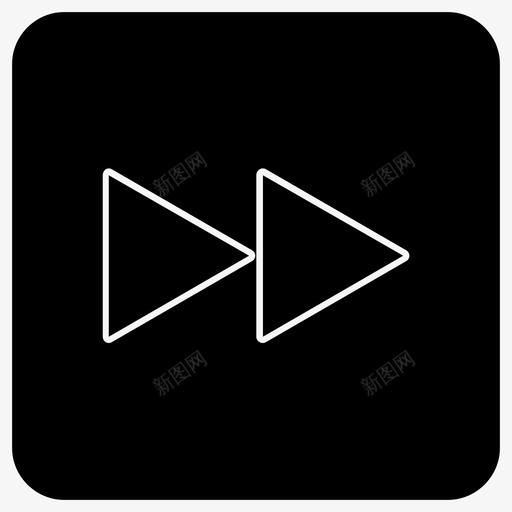 快进音频跳过图标svg_新图网 https://ixintu.com 快进 视频 跳过 音频